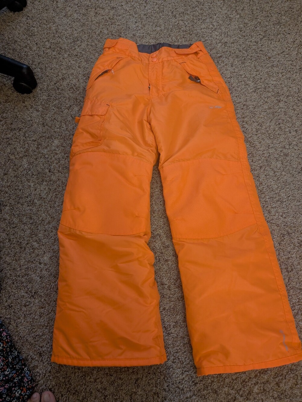 Champion Bright Orange Kids Snow Pants, Size 8 To 10, Medium